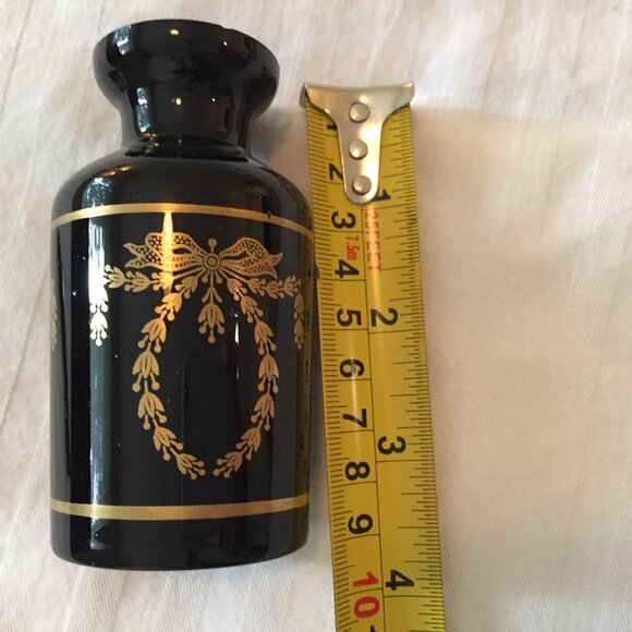 PV France Portieux Vallerysthal French Black Glass Vanity Set 2 Perfume Bottles - Picture 7 of 16